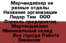 Мерчандайзер на разные отделы › Название организации ­ Лидер Тим, ООО › Отрасль предприятия ­ Мерчендайзинг › Минимальный оклад ­ 25 000 - Все города Работа » Вакансии   . Пензенская обл.,Мокшанский р-н